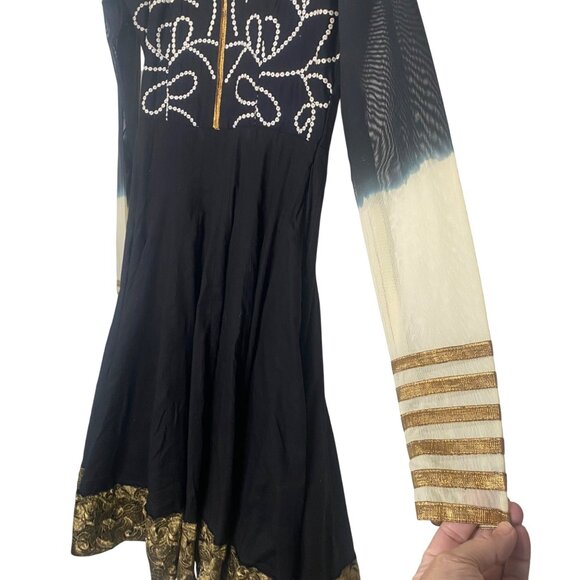 Embellished Ethnic Dress Womans M Ornate Embroidery Beaded Cosplay Indian Dance - Picture 4 of 16